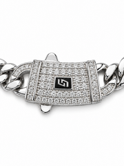 ICED CLASP CUBAN(SILVER) 8MM