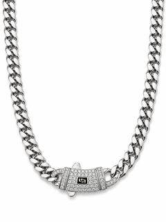 ICED CLASP CUBAN(SILVER) 6MM