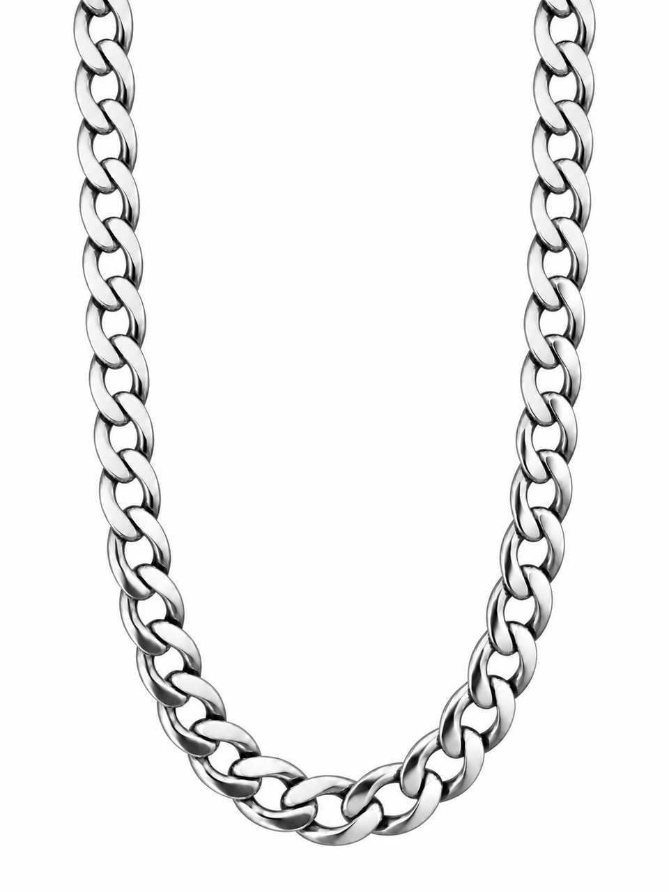 CURB CUBAN (SILVER) 8MM