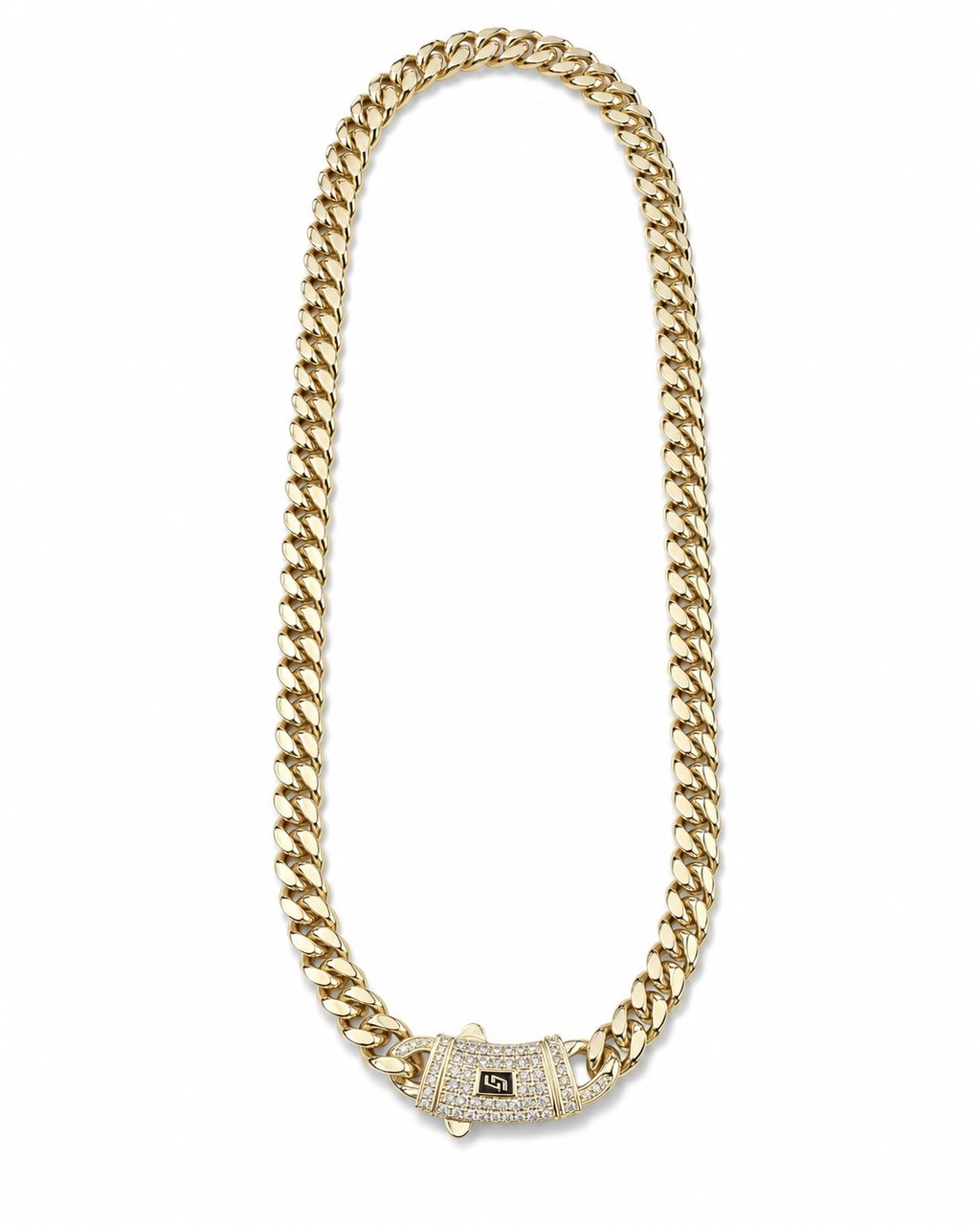 ICED CLASP CUBAN(GOLD) 6MM
