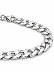CURB CUBAN (SILVER) 8MM