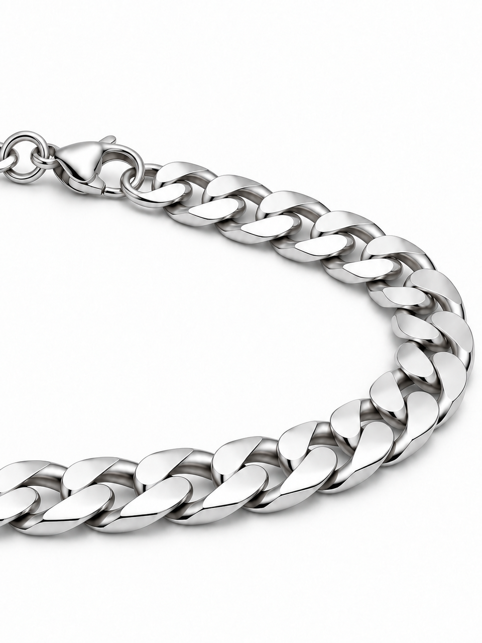 CURB CUBAN (SILVER) 8MM