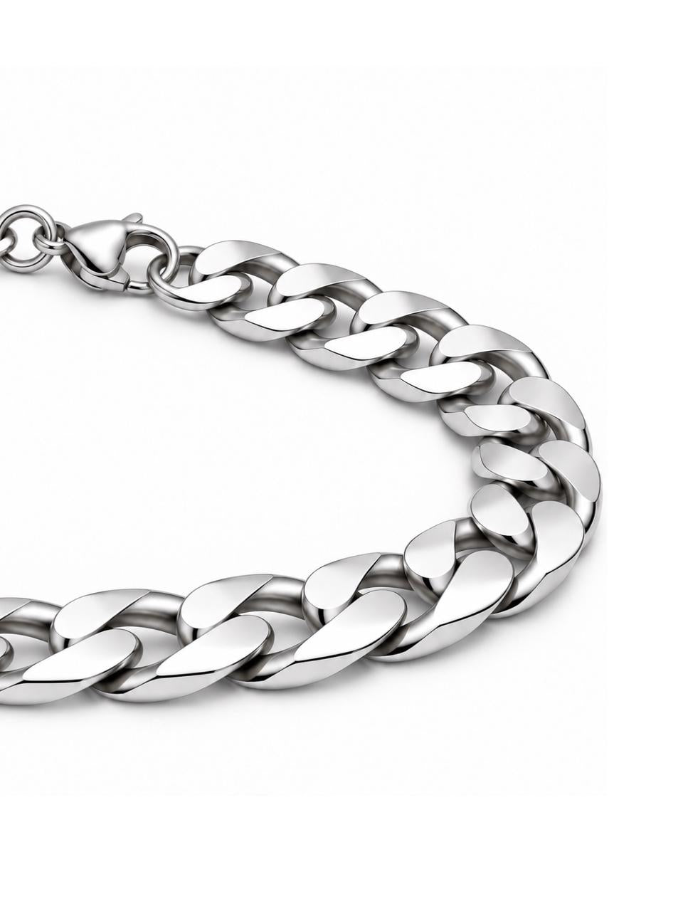 CURB CUBAN (SILVER) 11MM