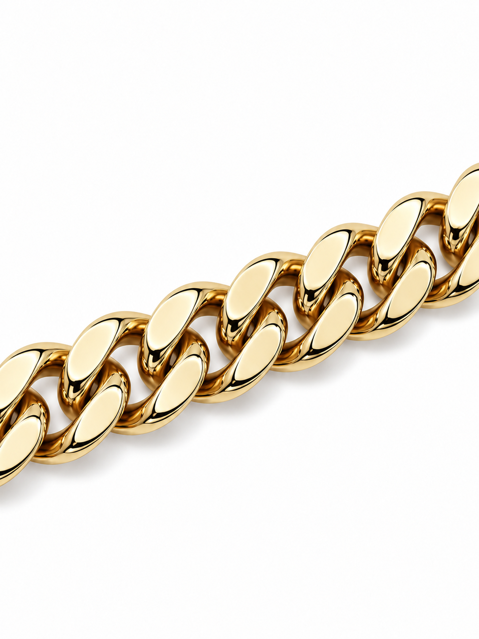 ICED CLASP CUBAN BRACELET(GOLD) 8MM