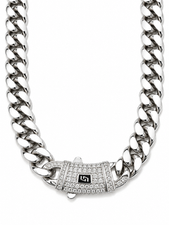 ICED CLASP CUBAN(SILVER) 12MM