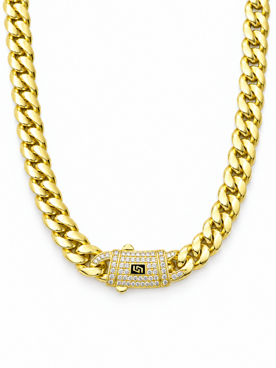 ICED CLASP CUBAN(GOLD) 8MM