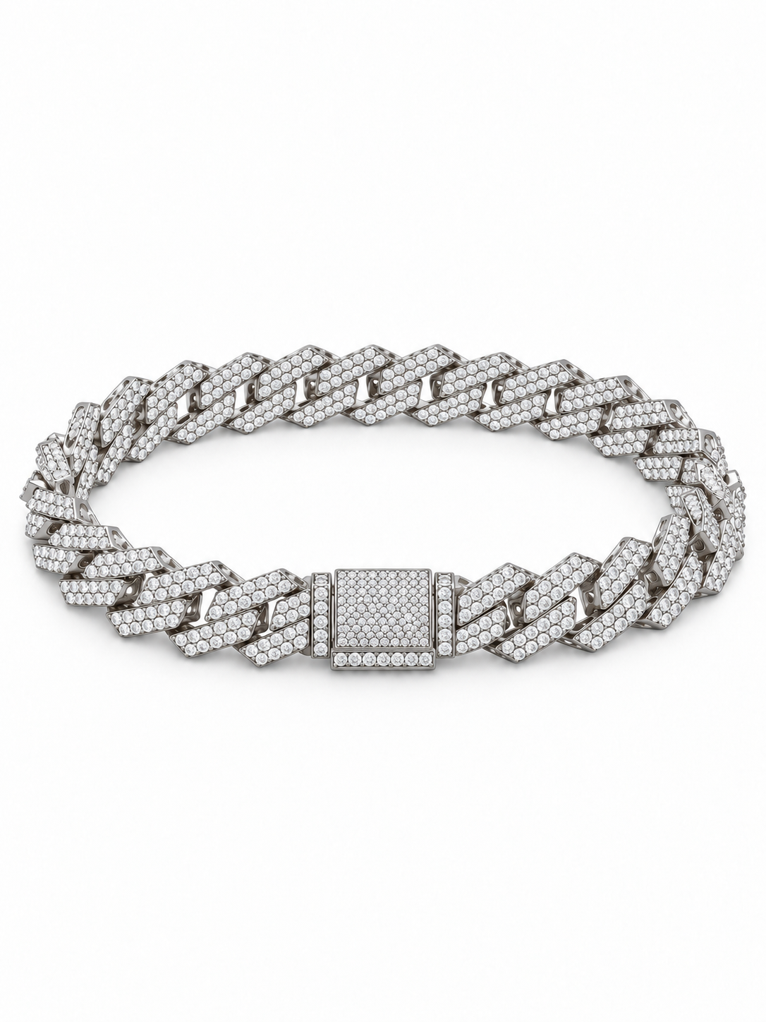 ICEOUT CUBAN BRACELET(SILVER) 15MM