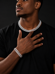 ICEOUT CUBAN BRACELET(SILVER) 15MM
