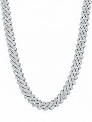 ICEOUT CUBAN CHAIN(SILVER) 15MM