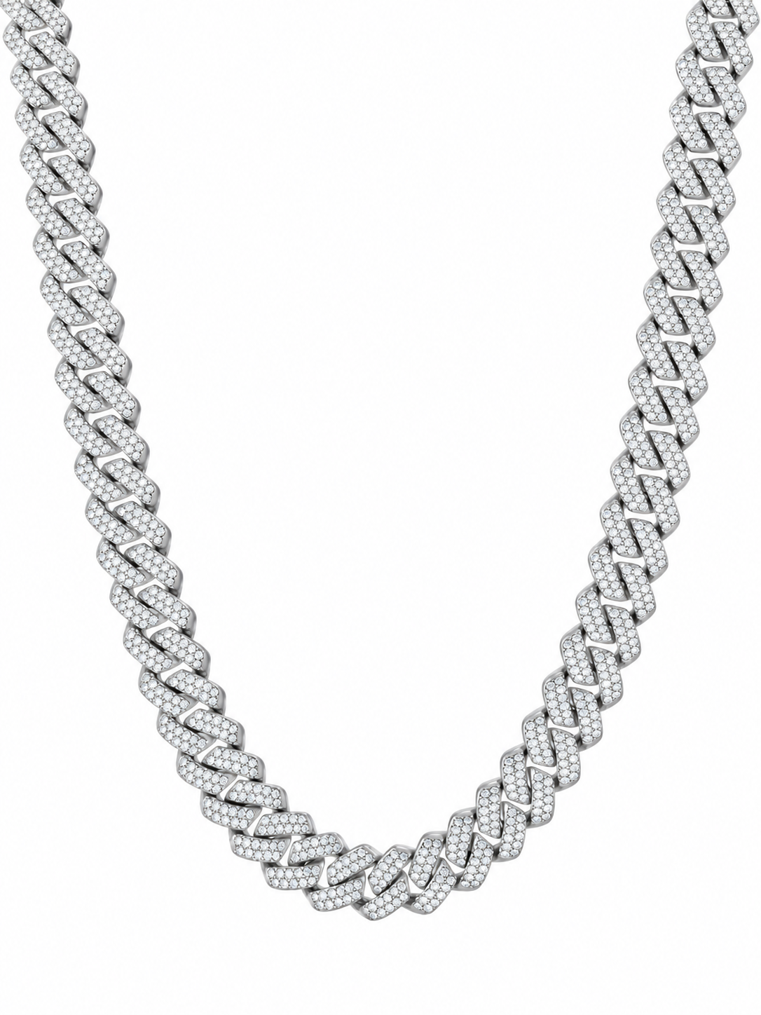 ICEOUT CUBAN CHAIN(SILVER) 15MM