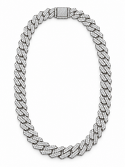 ICEOUT CUBAN CHAIN(SILVER) 15MM