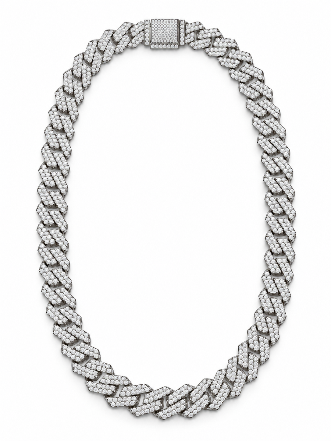 ICEOUT CUBAN CHAIN(SILVER) 15MM