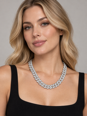 ICEOUT CUBAN CHAIN(SILVER) 15MM