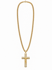 ICED CROSS (GOLD) 3MM