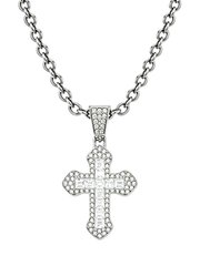 WHITE CUBE CROSS (SILVER) 3MM