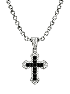 BLACK CUBE CROSS (SILVER) 3MM