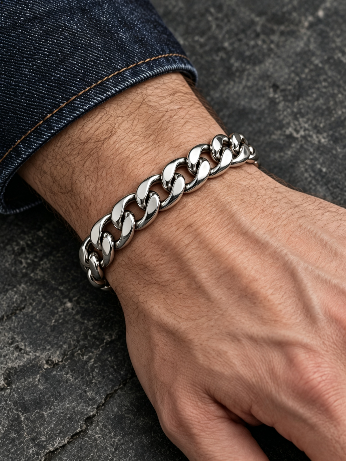 CUBAN BRACELET(SILVER) 10MM